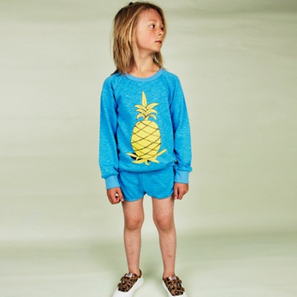 Mini Rodini French Terry Short Mid-Tone Navy - Picture 3 of 3